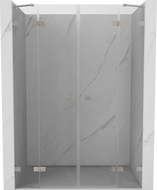 Mexen Lunar Duo drzwi prysznicowe uchylne 150 cm, transparent, nikiel szczotkowany - 834D-150-000-97-00