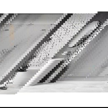 Mexen Lunar Duo drzwi prysznicowe uchylne 170 cm, transparent, nikiel szczotkowany - 834D-170-000-97-00