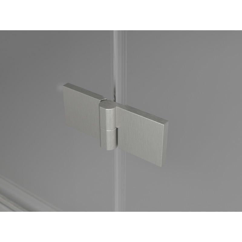 Mexen Lunar Duo drzwi prysznicowe uchylne 180 cm, transparent, nikiel szczotkowany - 834D-180-000-97-00