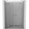 Mexen Lunar L Duo drzwi prysznicowe uchylne 140 cm, transparent, chrom - 834DL-140-000-01-00