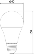Mexen Nova żarówka LED E27, A60, 9W, Neutralna - 4000K, 945 lm - L100-E27-0940-01