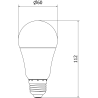 Mexen Nova żarówka LED E27, A60, 12W, Neutralna - 4000K, 1260 lm - L100-E27-1240-01