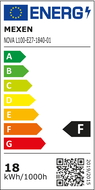 Mexen Nova żarówka LED E27, A70, 18W, Neutralna - 4000K, 1890 lm - L100-E27-1840-01