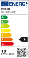 Mexen Nova żarówka LED E27, A70, 18W, Zimna - 6500K, 1890 lm - L100-E27-1865-01