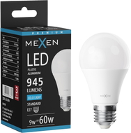 Mexen Nova żarówka LED E27, A60, 9W, Zimna - 6500K, 945 lm - L100-E27-0965-01