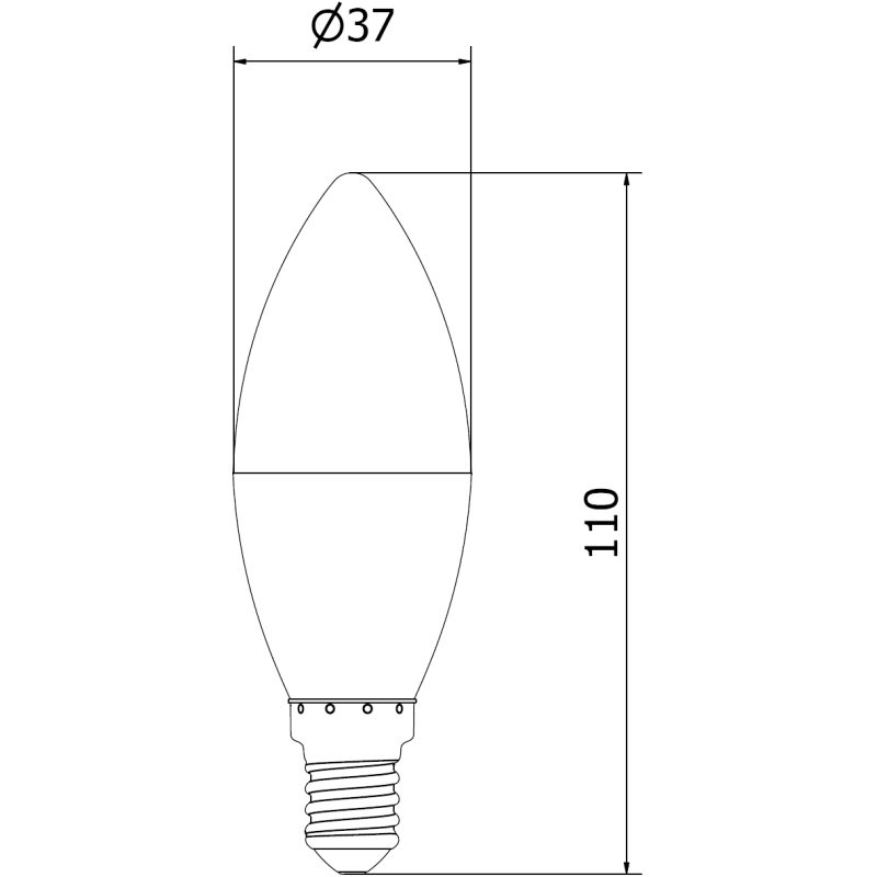 Mexen Nova żarówka LED E14, C37, 9W, Ciepła - 3000K, 945 lm - L102-E14-0930-01