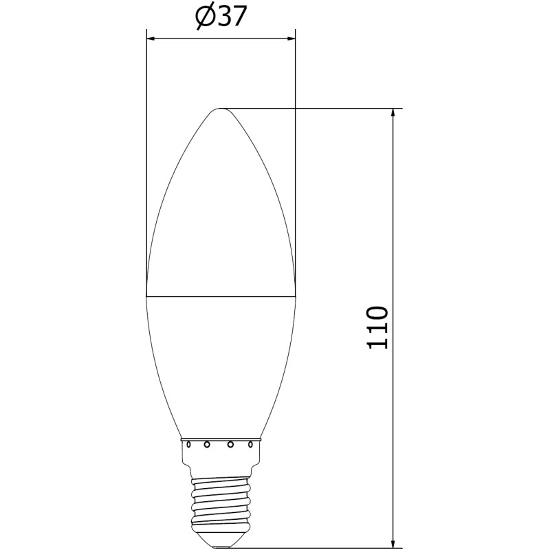 Mexen Nova żarówka LED E14, C37, 10W, Ciepła - 3000K, 1055 lm - L102-E14-1030-01