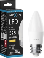 Mexen Nova żarówka LED E14, C37, 5W, Ciepła - 3000K, 525 lm - L102-E14-0530-01