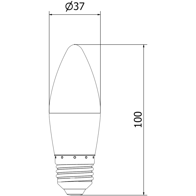 Mexen Nova żarówka LED E14, C37, 5W, Ciepła - 3000K, 525 lm - L102-E14-0530-01