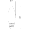 Mexen Nova żarówka LED E27, C37, 10W, Neutralna - 4000K, 1055 lm - L102-E27-1040-01