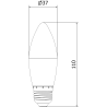 Mexen Nova żarówka LED E27, C37, 10W, Zimna - 6500K, 1055 lm - L102-E27-1065-01