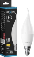 Mexen Nova żarówka LED E27, C37, 5W, Ciepła - 3000K, 525 lm - L102-E27-0530-01