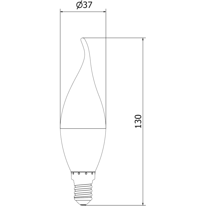 Mexen Nova żarówka LED płomyk E14, C37, 8W, Neutralna - 4000K, 840 lm - L106-E14-0840-01