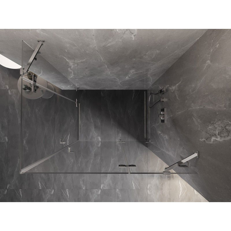 Mexen Lunar Duo kabina prysznicowa uchylna prawa 95 x 85 cm, transparent, chrom - 834-095P-085L-01-00