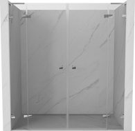 Mexen Lunar L Duo drzwi prysznicowe uchylne 170 cm, transparent, chrom - 834DL-170-000-01-00