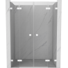 Mexen Lunar L Duo drzwi prysznicowe uchylne 140 cm, transparent, białe - 834DL-140-000-20-00