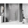 Mexen Lunar L Duo drzwi prysznicowe uchylne 140 cm, transparent, białe - 834DL-140-000-20-00
