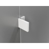 Mexen Lunar L Duo drzwi prysznicowe uchylne 140 cm, transparent, białe - 834DL-140-000-20-00