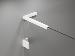 Mexen Lunar L Duo drzwi prysznicowe uchylne 170 cm, transparent, białe - 834DL-170-000-20-00