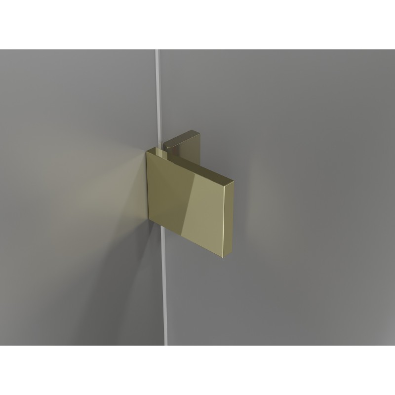 Mexen Lunar L Duo drzwi prysznicowe uchylne 140 cm, transparent, złote - 834DL-140-000-50-00