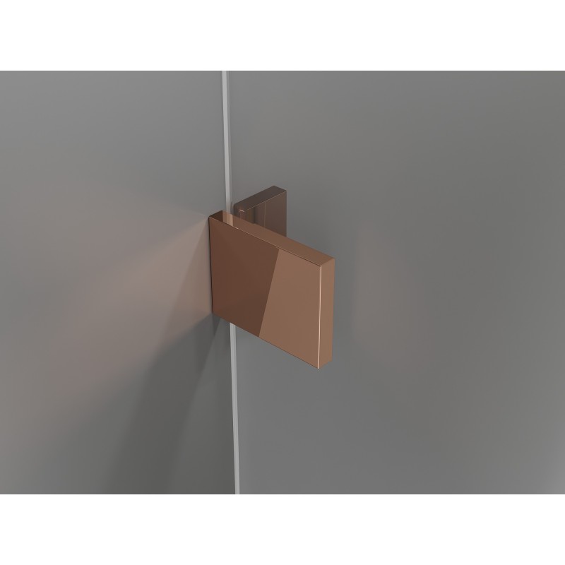 Mexen Lunar L Duo drzwi prysznicowe uchylne 180 cm, transparent, różowe złoto - 834DL-180-000-60-00