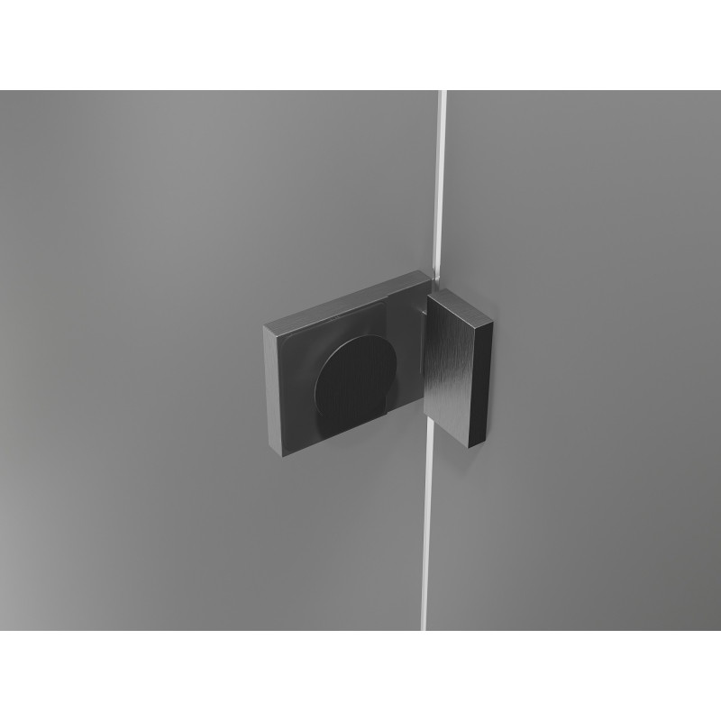 Mexen Lunar L Duo drzwi prysznicowe uchylne 160 cm, transparent, gun gray szczotkowany - 834DL-160-000-66-00