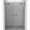 Mexen Lunar L Duo drzwi prysznicowe uchylne 160 cm, transparent, gun gray szczotkowany - 834DL-160-000-66-00