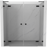 Mexen Lunar L Duo drzwi prysznicowe uchylne 170 cm, transparent, czarne - 834DL-170-000-70-00