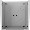 Mexen Lunar L Duo drzwi prysznicowe uchylne 200 cm, transparent, czarne - 834DL-200-000-70-00