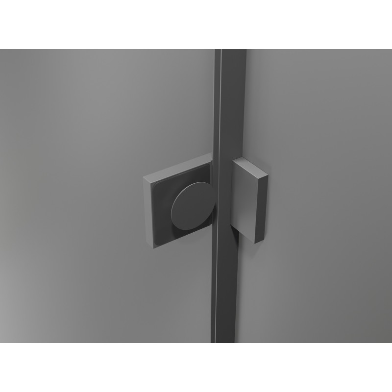 Mexen Lunar L Duo drzwi prysznicowe uchylne 150 cm, transparent, gun metal - 834DL-150-000-95-00