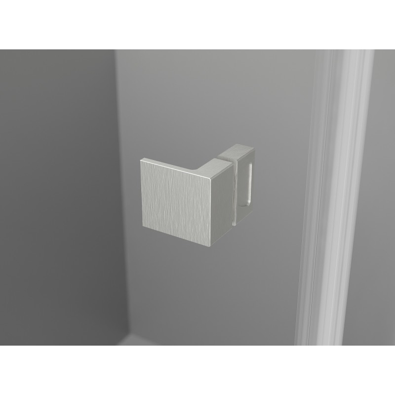 Mexen Lunar L Duo drzwi prysznicowe uchylne 150 cm, transparent, nikiel szczotkowany - 834DL-150-000-97-00