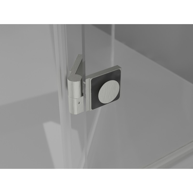 Mexen Lunar L Duo drzwi prysznicowe uchylne 170 cm, transparent, nikiel szczotkowany - 834DL-170-000-97-00