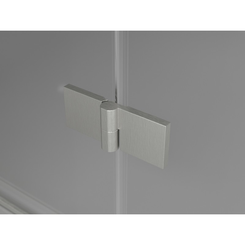 Mexen Lunar L Duo drzwi prysznicowe uchylne 200 cm, transparent, nikiel szczotkowany - 834DL-200-000-97-00