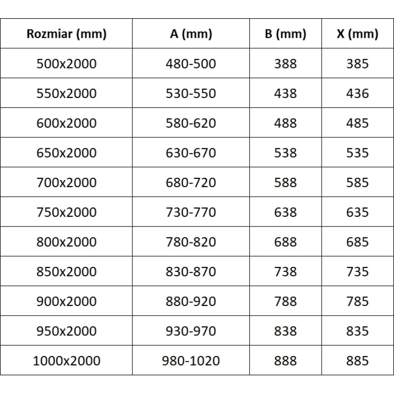Mexen Exo drzwi prysznicowe uchylne 60 cm, transparent, czarne - 817-060-000-70-00