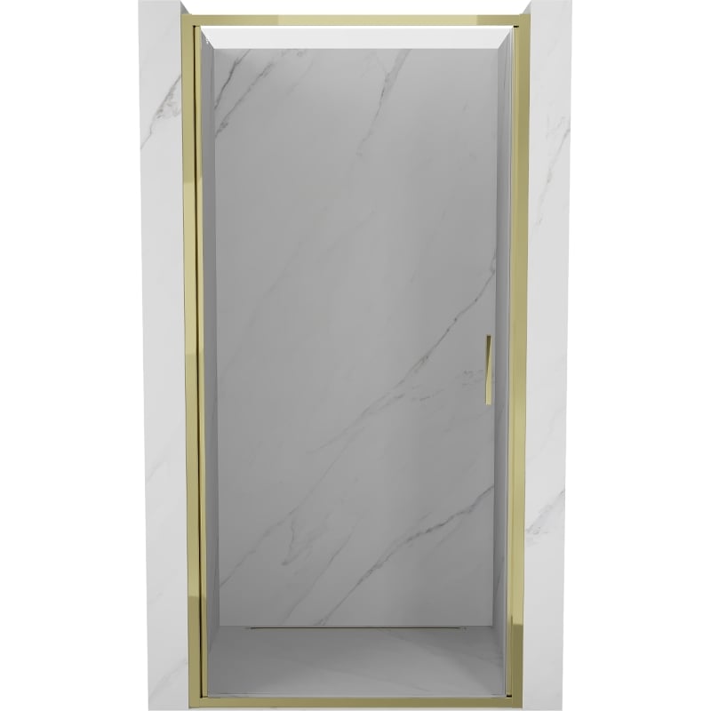 Mexen Exo drzwi prysznicowe uchylne 55 cm, transparent, złote - 817-055-000-50-00