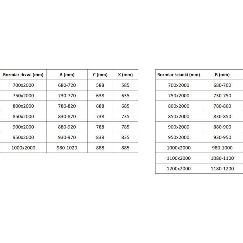 Mexen Exo-B kabina prysznicowa uchylna 95 x 70 cm, transparent, chrom - 817-095-070-01-00