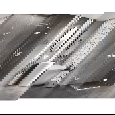 Mexen Lunar Duo kabina prysznicowa uchylna prawa 75 x 70 cm, transparent, biała - 834-075P-070L-20-00