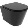 Mexen Rico miska wc Rimless z deską wolnoopadającą slim, duroplast, czarna mat - 30721085