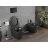 Mexen Rico miska wc Rimless z deską wolnoopadającą slim, duroplast, czarna mat - 30721085