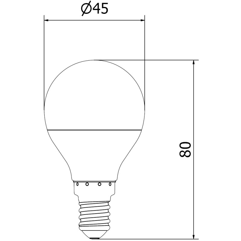 Mexen Nova żarówka LED E14, G45, 5W, Zimna - 6500K, 525 lm - L101-E14-0565-01