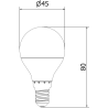 Mexen Nova żarówka LED E14, G45, 6W, Zimna - 6500K, 630 lm - L101-E14-0665-01