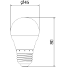 Mexen Nova żarówka LED E27, G45, 4W, Ciepła - 3000K, 420 lm - L101-E27-0430-01