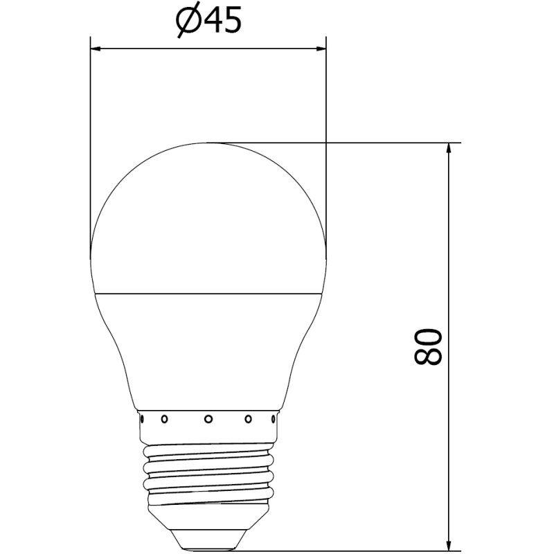 Mexen Nova żarówka LED E27, G45, 7W, Ciepła - 3000K, 735 lm - L101-E27-0730-01