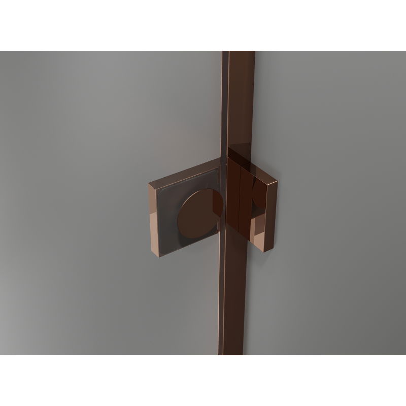 Mexen Lunar Duo kabina prysznicowa uchylna prawa 80 x 75 cm, transparent, różowe złoto - 834-080P-075L-60-00