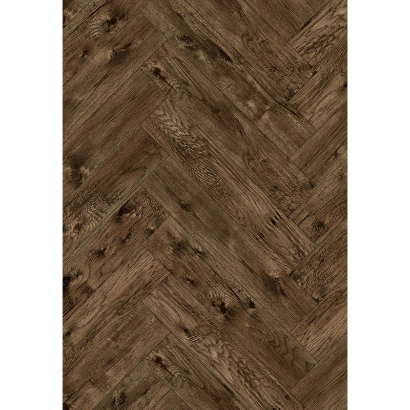 Mexen Orange Beach panele winylowe jodełka 635 x 127 mm SPC 6,5 mm podkład 1,5 mm, 4 V-Fuga, Orzech - F1195-0635-127-505-4V1-01