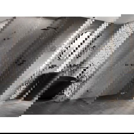 Mexen Lunar Duo kabina prysznicowa uchylna prawa 75 x 70 cm, transparent, gun gray szczotkowany - 834-075P-070L-66-00