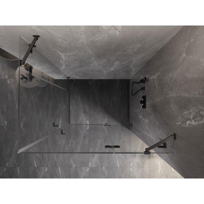 Mexen Lunar Duo kabina prysznicowa uchylna prawa 105 x 100 cm, transparent, gun gray szczotkowany - 834-105P-100L-66-00