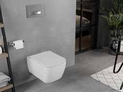Mexen Elis miska wc Rimless z deską wolnoopadającą slim, duroplast, biała połysk - 30910600