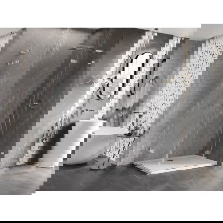 Mexen Lunar L Duo kabina prysznicowa uchylna prawa 75 x 70 cm, transparent, chrom - 834L-075P-070L-01-00