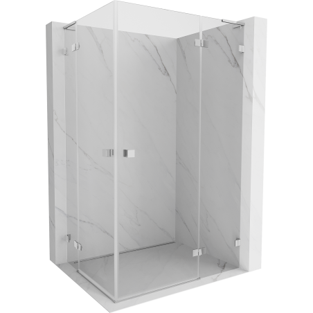 Mexen Lunar L Duo kabina prysznicowa uchylna prawa 75 x 70 cm, transparent, chrom - 834L-075P-070L-01-00